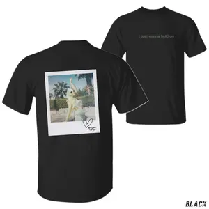Freya Skye Aesthetic T-Shirt, “I Just Wanna Hold On” Lyric Front & Polaroid Photo Back Print, Rebel Stitch Soft Girl Graphic Shirt for Teen Girls & Music Lovers, Gift for Fans or Cute Everyday Outfit