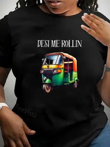 100% Cotton funny indian india desi me rollin T-Shirt