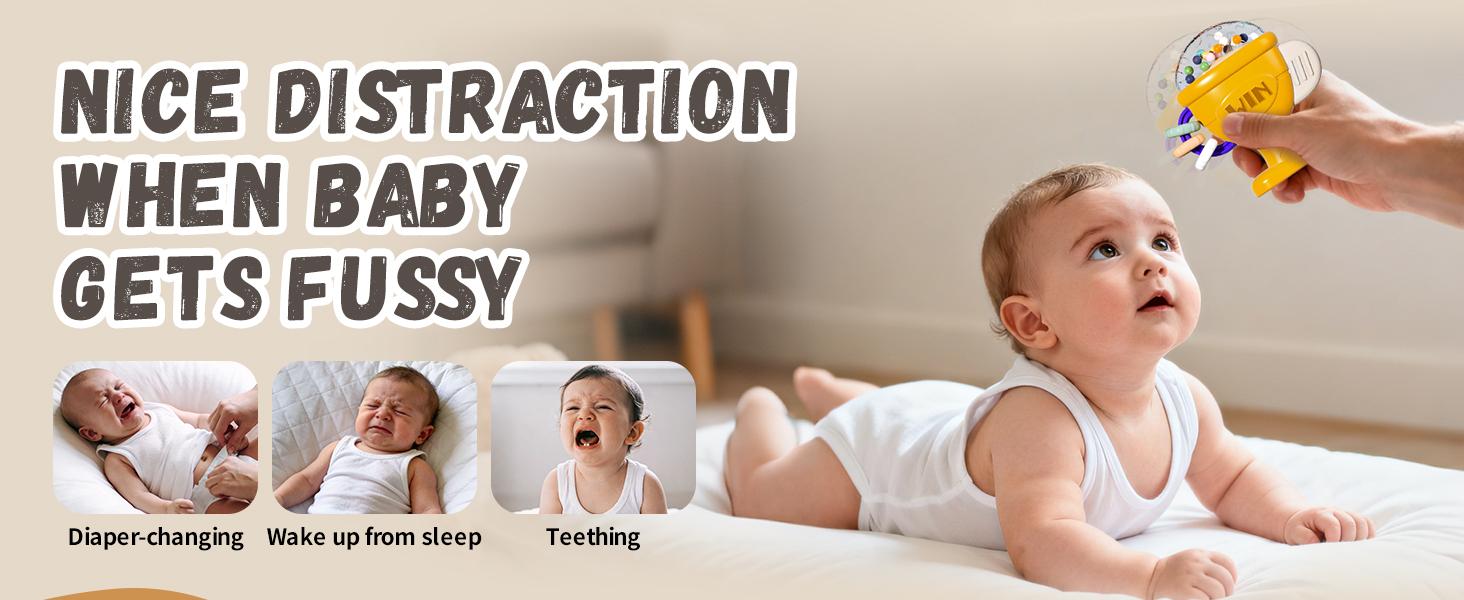 11-Piece Sports Baby Rattles & Teether Toys with Soft Gym Bag, Infant Sensory Grasping Shakers, Early Development Set for Newborns 0-6 6-12 Months