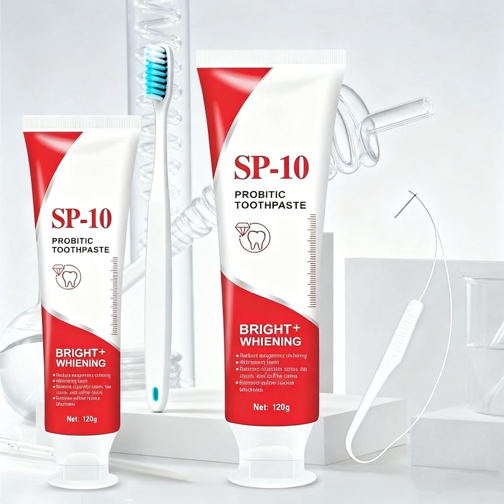 3 Pcs SP10 Probiotic Toothpaste - Whitening Toothpaste, Fresh Breath Formula，Stain Removal，Deep Cleaning Care