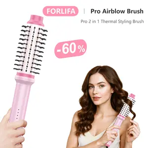 FORLIFA-Pro Airblow Brush:2‑in‑1 Thermal Styling Brush, AirBlow Tech with Cooling Air, 1.2billion Negative Ions,Triple Hair Protect,  Automatic Shut-Off, Anti-Tangle, WeeklyDeals,TikTokShopSpringGlowUp