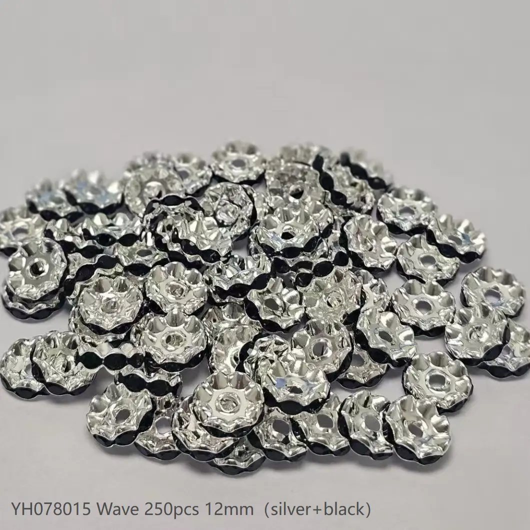 #78 Wave 12mm 250pcs silver+black YH078015
