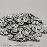#78 Wave 12mm 250pcs silver+black YH078015