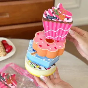 Cute Donut & Cupcake Sponge Set - Absorbent Dish Scrubber, Non-Scratch Kitchen Cleaning Sponges for Dishes Pots Pans.4 Reusable Multi-Purpose Dishwashing Sponges, Double-Sided Cleaning Sponges, Donut-Shaped Kitchen & Bathroom Foam Cleaning Set.Pad