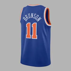 Jalen Brunson #11 Knicks 2026 Finals Blue Home Jersey Men's Basketball Fan Edition Shirt