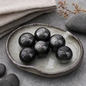 【Star Gate】Natural Silver Sheen Obsidian Sphere  | 30-35mm Crystal Ball | Ultimate Protection & Grounding Energy