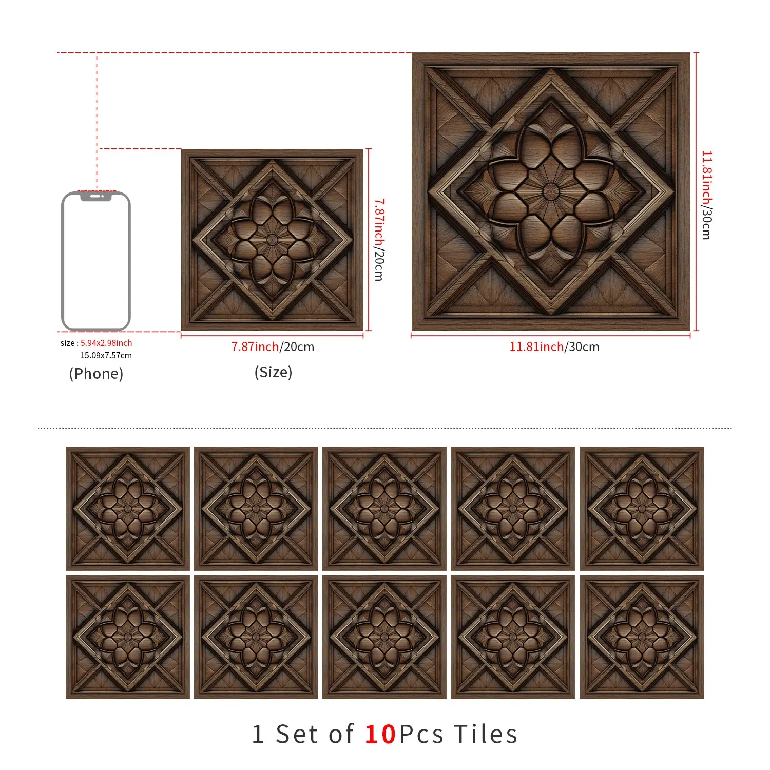 Classic European Tile Pattern, Perfectly Adapted to French Retro Style, Light Luxury Rural Decor, Antique Tiles, Waterproof PVC Floor Tiles