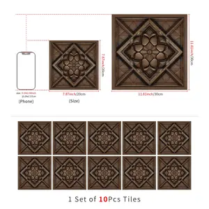 Classic European Tile Pattern, Perfectly Adapted to French Retro Style, Light Luxury Rural Decor, Waterproof PVC Floor Tiles