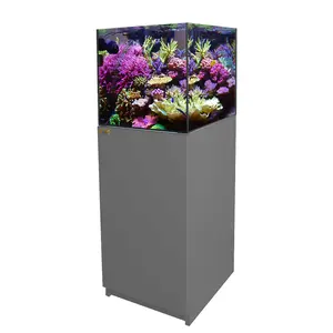 Aqua Dream 63 Gallon Coral Reef Aquarium UltraClear Glass Tank with Integrated Sump & Built-in Filtration System for Coral & Freshwater - Enclosure