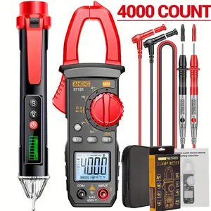 ST180/ST181 Digital Clamp Meter Multimeter Tester with Advanced Measuring Pen 4000 Count NCV Ampere Ohm Voltage AC/DC Measurement Electrician Tool