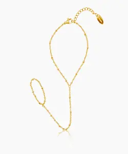Lily Gold Hand Chain | Waterproof, Sweat-proof, Non-Tarnishing, Hypoallergenic Jewelry