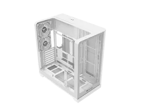 Thermaltake View 390 TG; Mid Tower; 2x120mm CT PWM Fans Included; 360mm Radiator Support; 460mm GPU Clearance; Hidden Connector Support; Rotatable PCIe Slots;260mm PSU Clearance; Snow;CA-11F-00M6WN-01