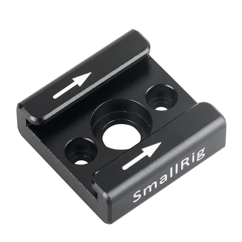 SmallRig Aluminum Alloy Cold Shoe Mount Adapter (1241) - 25x25mm, 1/4"-20 Thread Hole, Handle, 2 Hex Spanners, 2 M2.5 Screws, Arrow Guides, Bending Bevels, 1 x Cold Shoe, Content Creator Accessory for Blackmagic & Vlogging Cameras, On-Camera Lights
