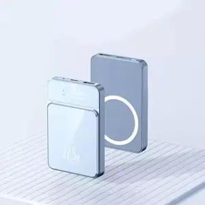 10000mah Wireless Charger Power Bank, LED Display, Portable Magnetic Chargeable Power Bank for iPhone 15/14/13/12 Pro Mini Pro Max