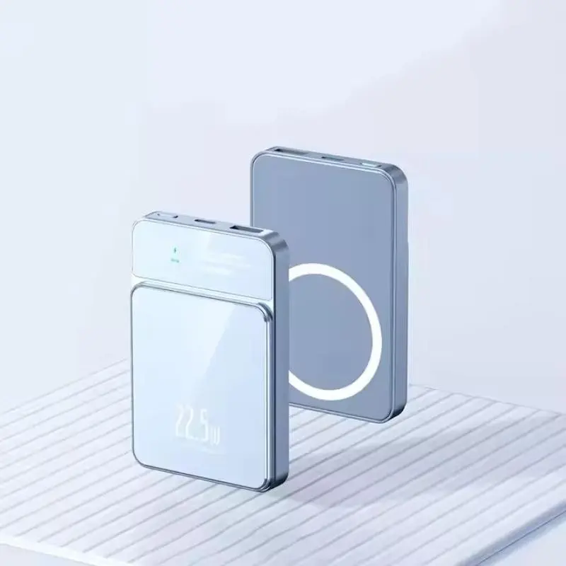 10000mah Wireless Charger USB C Travel Power Bank, LED Display, Portable Compact Magnetic Chargeable Power Bank for iPhone 15/14/13/12 Pro Mini Pro Max