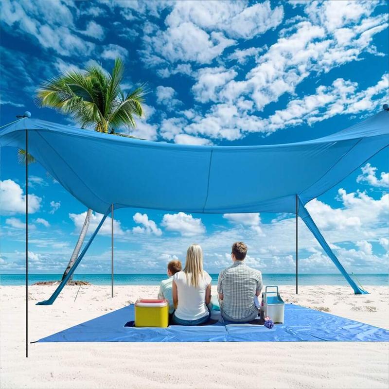 Beach Canopy Beach Tent 10x10 FT Easy To  Windproof  Sun Beach Shde Canopy Outdoor Shade For Beach Camping Family