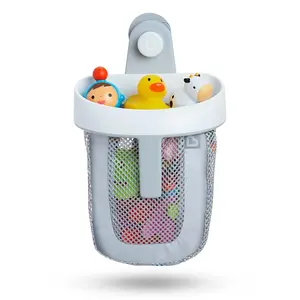 Hanging Bath Toy Storage with Quick Drying Mesh, Grey Hanging Bath Toy Storage with Quick Drying Mesh, Grey