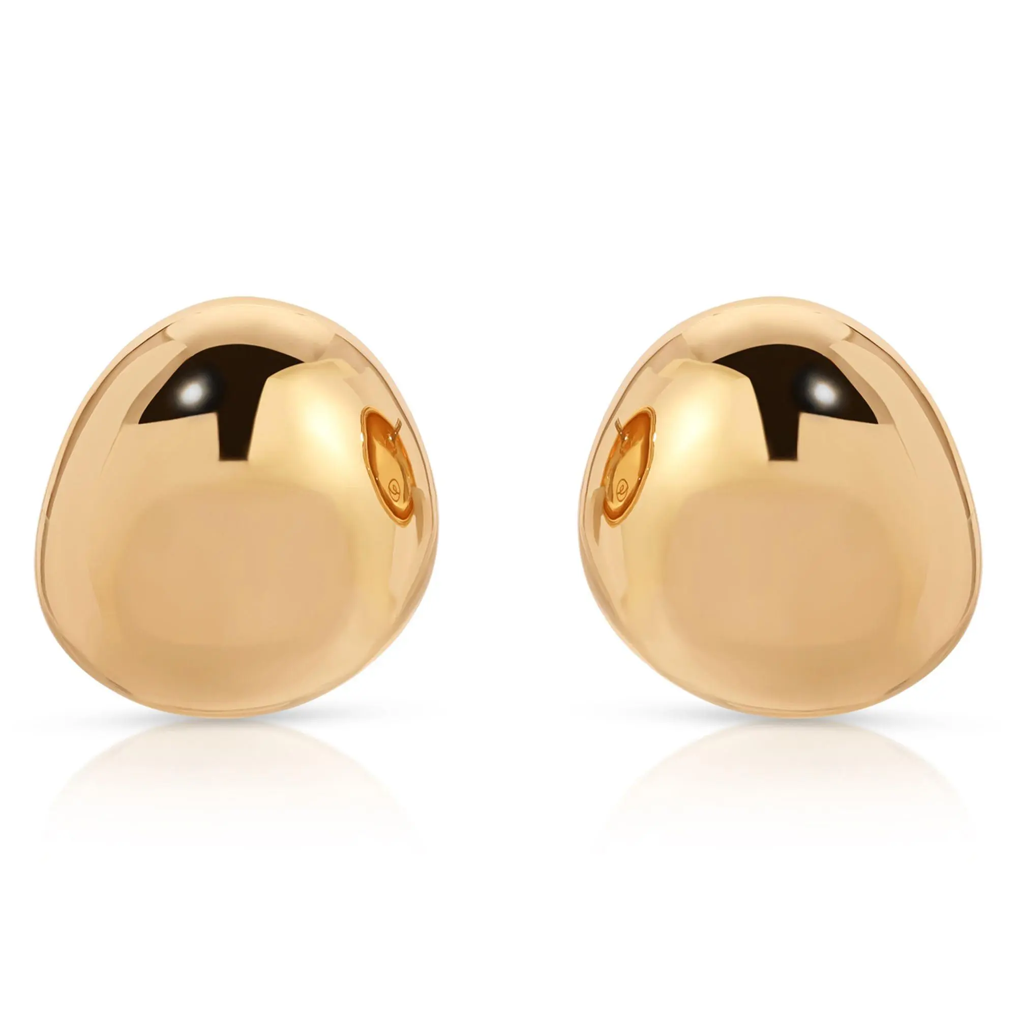 Ettika Polished Pebble Stud Earrings