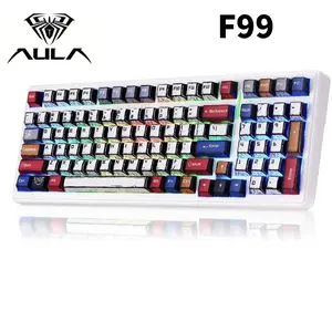 Aula F99 Wireless Gaming Keyboard,RGB Backlit,Hot-swappable Custom Keyboard,Tri-Mode BT5.0/2.4GHz/USB-C, Gasket Structure, Pre-lubed Linear Switches,Gaming