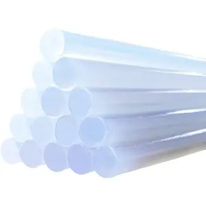 50 PCS Mini Round Hot Glue Sticks，4 x 0.28-Inch Glue Gun Sticks，Clear, Compatible with Most Glue Guns，for Low, High and Dual Temperature Glue Guns (4 x 0.28 Inch)