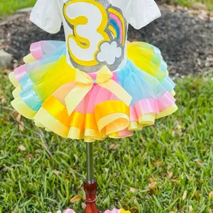 Rainbow Birthday Tutu Set