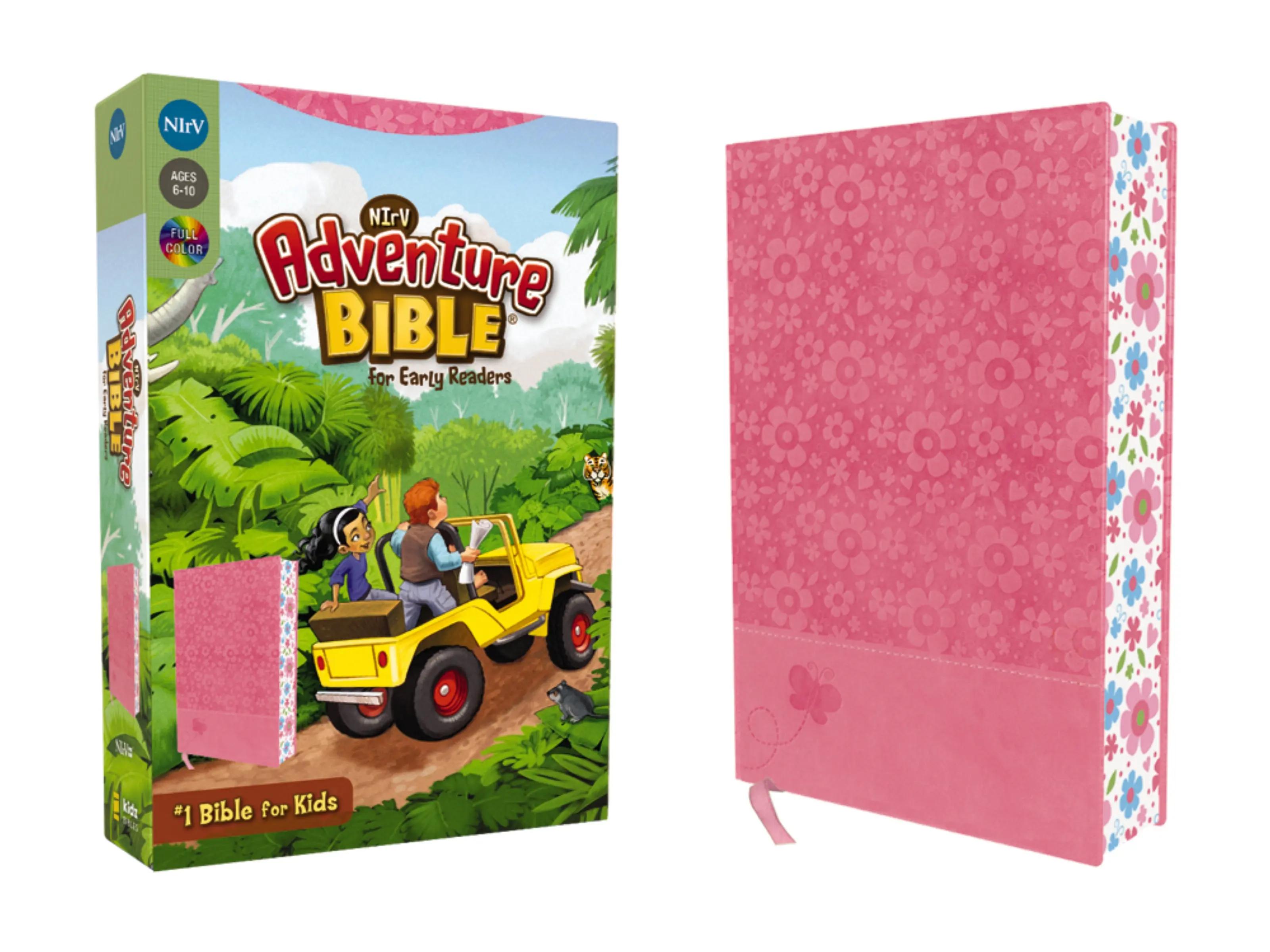 NIrV, Adventure Bible for Early Readers, Leathersoft, Pink, Full Color (Adventure Bible) by Lawrence O. Richards [Leatherbound Book]