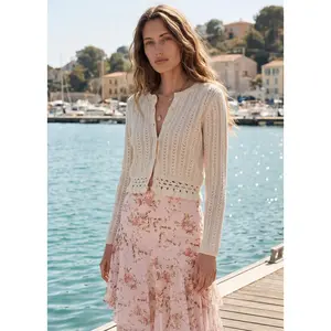 Lilibeth Pointelle Cardigan Macadamia