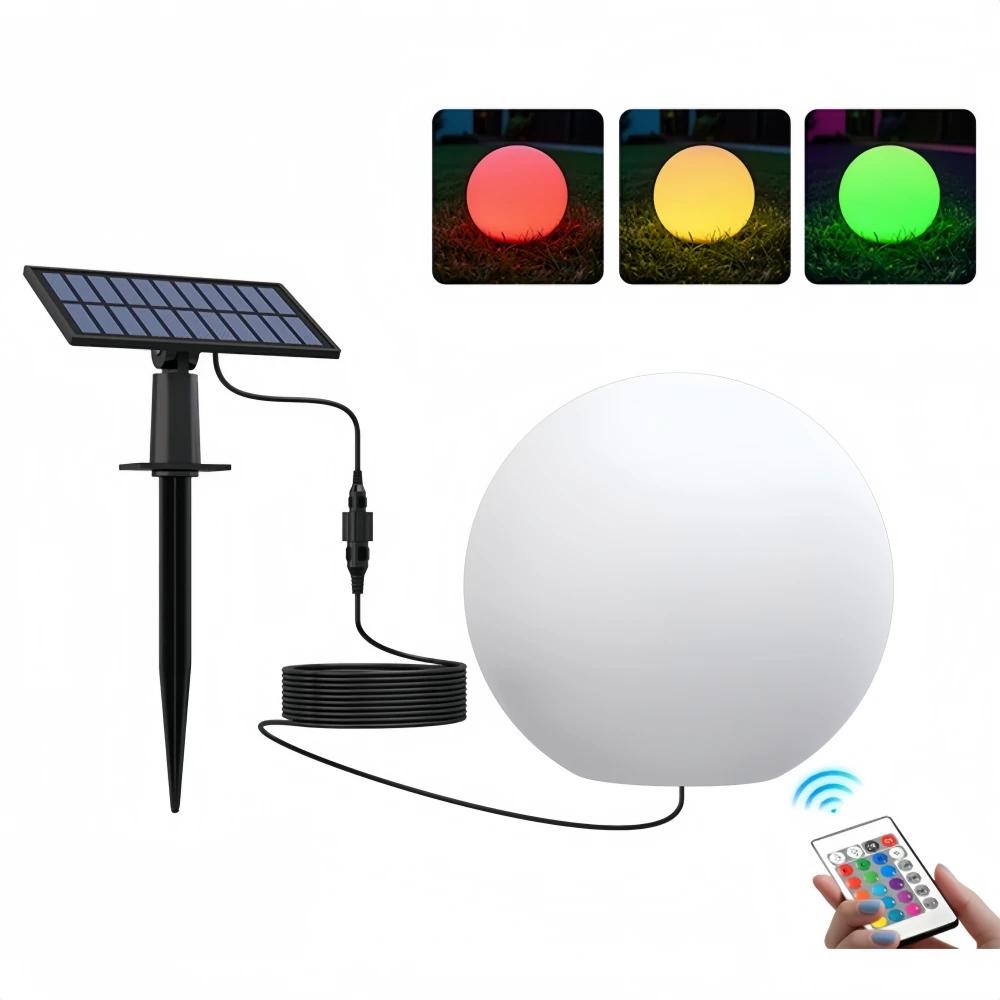 Solar Garden Ball Light Outdoor Glow Globe LED Waterproof Night Light with Remote Control for Party Holiday Decor Eco-friendly Solar Powered