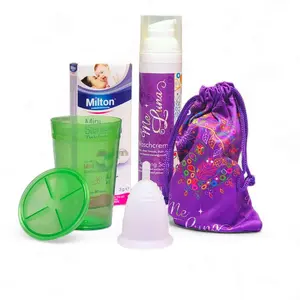 Colorant-Free Menstrual Cup Kit by MeLuna- with Milton Tabs