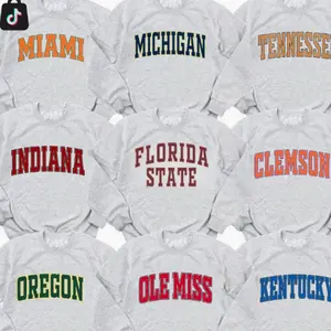 [Sale off 50%] Vintage College Crewneck Sweatshirt – Ash Grey, Custom University Team, Game Day Outfit, Retro Varsity Style, Menswear & Womenswear 19U