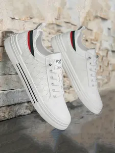 Men's Fashion Skate Shoes, Sports Shoes, Simple PVC Flat Design, Office Outdoor Activities, Running, Holiday Gift, Large Size, Unisex