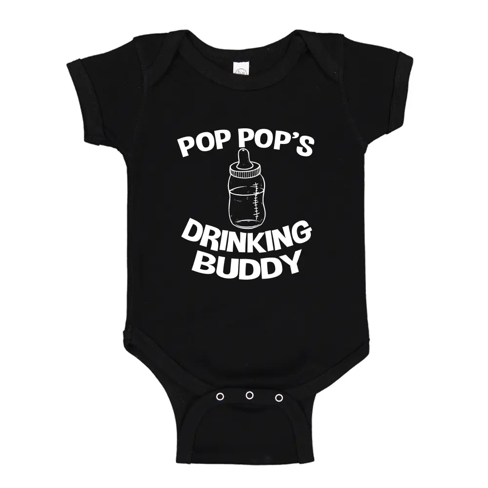 Pop Pop's Drinking Buddy Baby Bodysuit One Piece or Toddler T-Shirt Pop Pop Baby Clothes