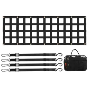 VEVOR Tailgate Net,  60 in x 18 in, Heavy Duty Cargo Net for Truck Bed with 4 Adjustable Telescopic Straps, Extendable & Durable, Flexible Adjustment, Suitable for Pickup, Trailer, Truck, Jeep, SUV