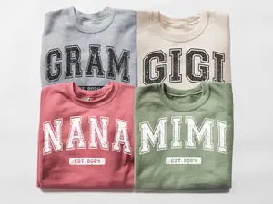 Personalized Nana Mimi Est Year Sweatshirt, Custom Nana Crewneck, Christmas Nana Sweater, Custom Grandma Est Sweatshirt, Mimi Sweatshirt, Gigi Sweatshirt, Mom Gift