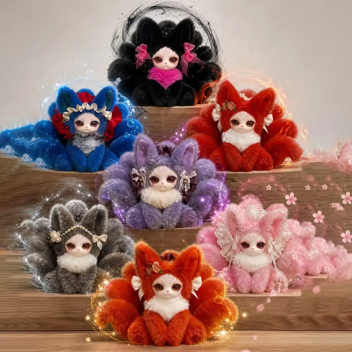 Fuyou Jiuwei Record MINI Little Nine Series Plush Blind Box