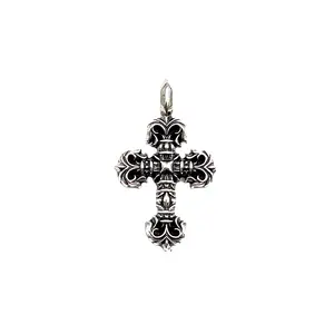 Filigree Cross Pendant With Ballchain "Silver" CHRM0803