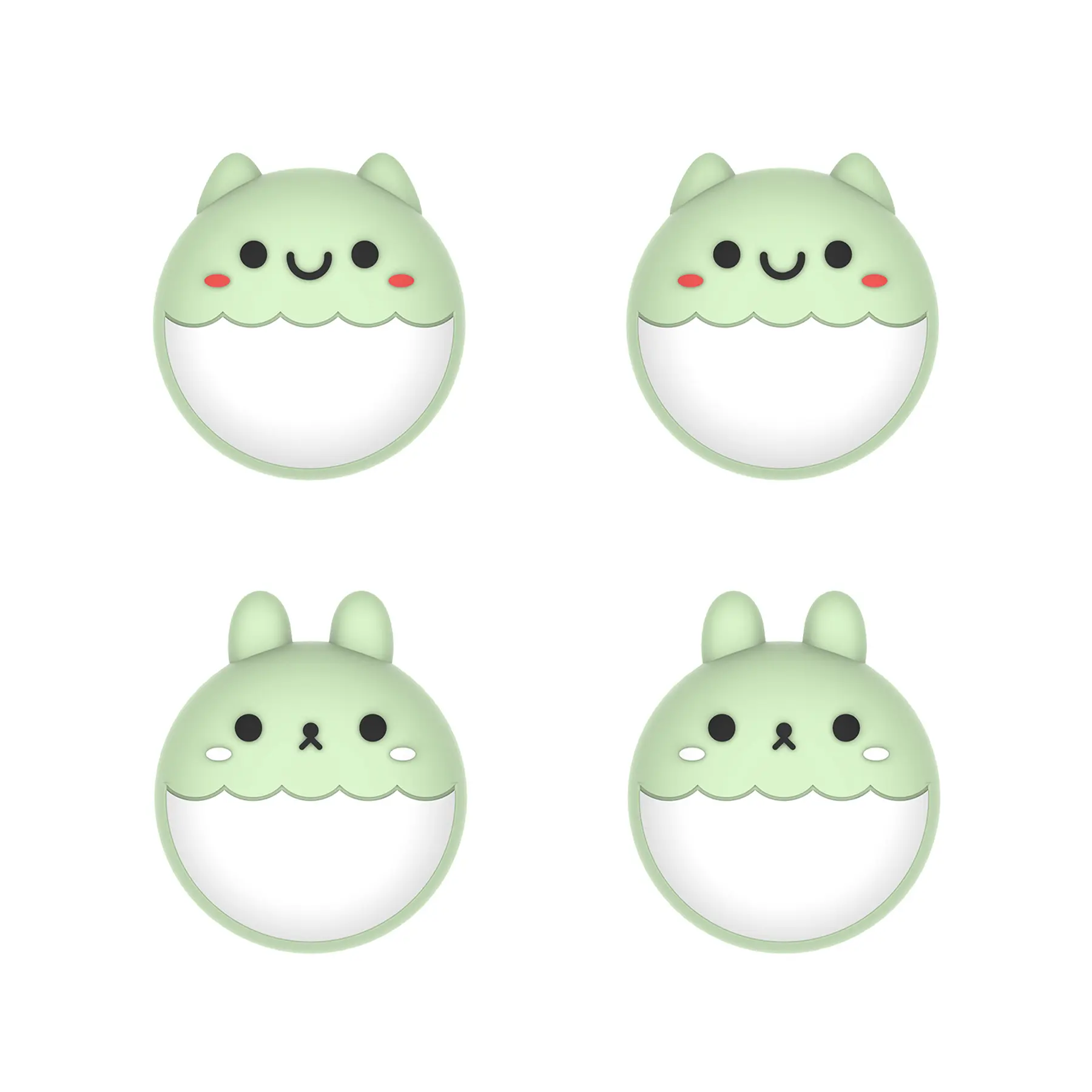 PlayVital Cute Thumb Grip Caps for PS5 & PS4 & Xbox Series X/S & Nintendo Switch Pro Controller - Rabbit & Squirrel