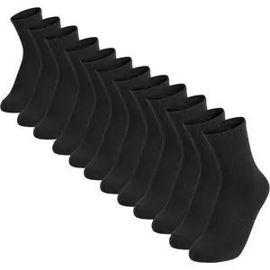 6 Pairs Cushioned Long Cotton Crew Socks for Women & Men – Athletic Socks for Hiking, Running & Everyday Comfort