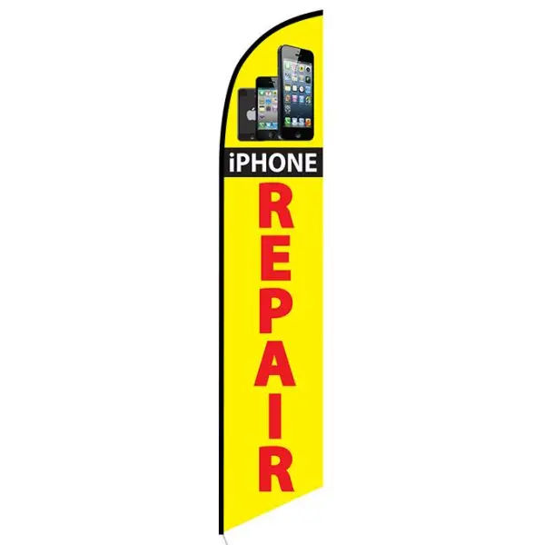 iPHONE REPAIR 12ft Feather Banner Swooper Flag - FLAG ONLY (3)