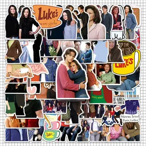 Gilmore Girls Themed Sticker, 102pcs/2 Sets Creative Sticker, Decorative Sticker for Travel Case, Refrigerator, Water Bottle, Ornaments, Sticker Haul