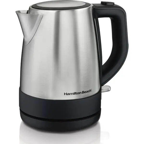 Hamilton Beach 1 Liter Electric Tea Kettle, Water Boiler & Heater | Fast Boiling 1500 Watts | BPA Free | Cordless Serving | Auto-Shutoff & Boil-Dry Protection | Mesh Filter | Stainless Steel
