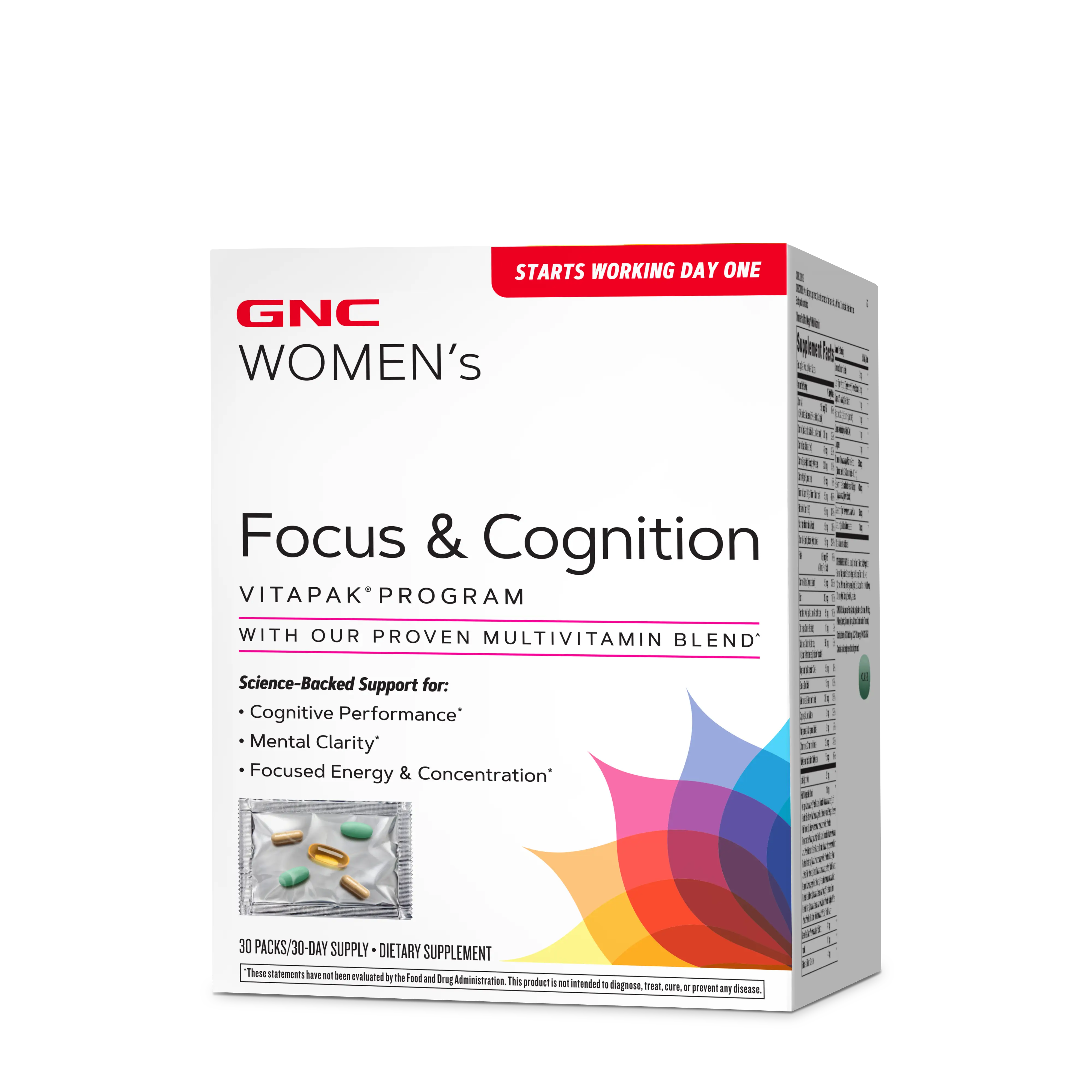 GNC Women's Focus & Cognition Vitapak Program (30 Servings) Fitness Supplement