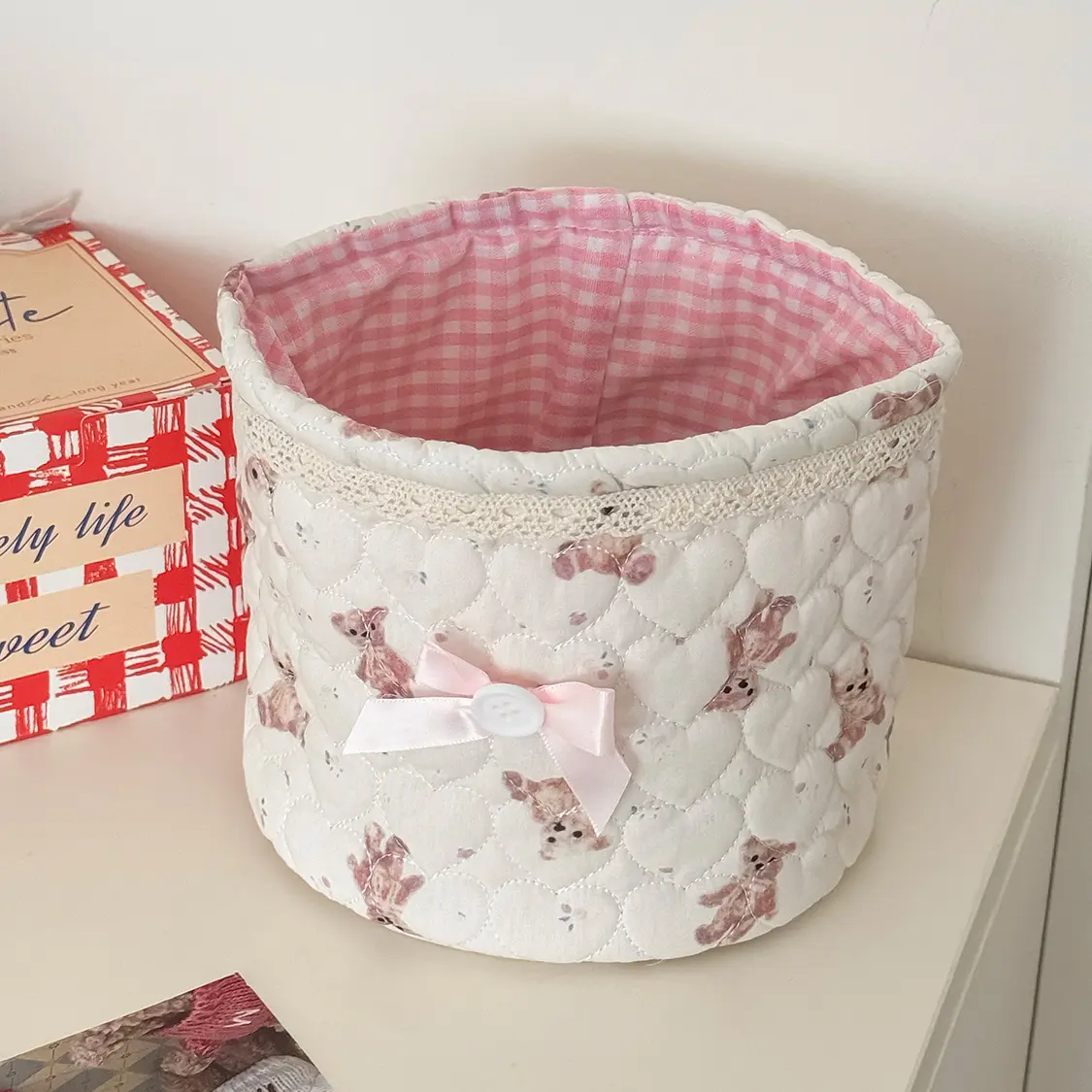 Snack Bear Series [Round Storage] (Beige)