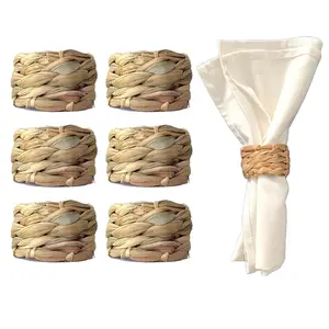 Woven Water Hyacinth Napkin Rings