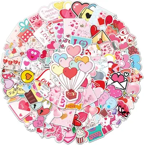 100Pcs Valentines Day Stickers Heart Stickers, Self-Adhesive Heart Sticker for Valentine Day Decoration, Heart Stickers for Kids, Adults Valentines Accessories