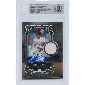 Mike Schmidt Philadelphia Phillies Autographed 2007 Upper Deck SP Legendary Cuts Relic #-MS Beckett Fanatics Witnessed Authenticated Card - Fanatics Authentic Certified