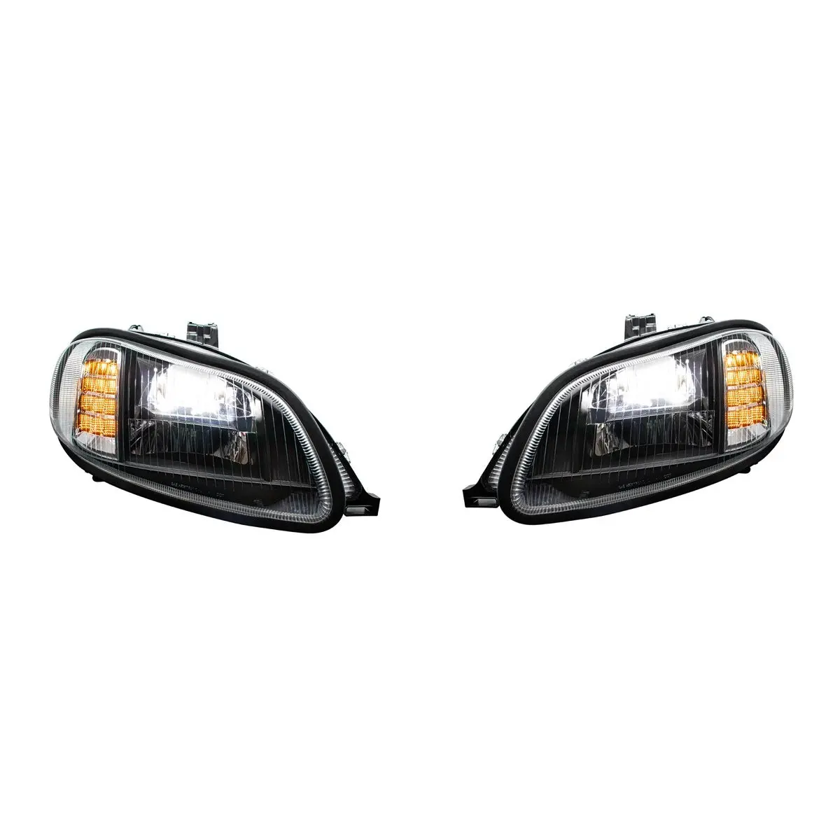 Blackout High-Power Full LED Headlights, RH & LH Set For 2003-2024 Freightliner M2