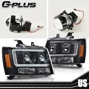 Fit For 07-14 Chevy Tahoe Suburban LED Projector Headlights Lamps LH &RH