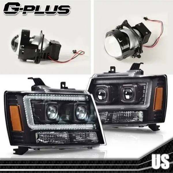 LED Headlight Assembly for 07-14 Chevy Models Tahoe/Suburban, LH & RH Lamps, Bad Weather Compatibility, Improved Sight, Luxurious Look