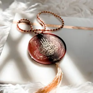 Elegant Islamic Car Hanger Mirror with Islamic Design - Lightweight & Durable Rearview Mirror Accessory for Faithful Travelers - Decorative Gift for Spiritual Travelers - Decoration